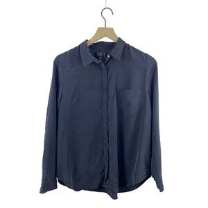 J. Crew 365 Women's Size 14 100% Silk Button Up Collared Blouse